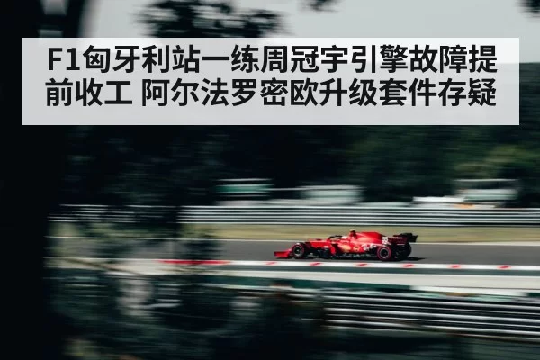 F1匈牙利站一练周冠宇引擎故障提前收工 阿尔法罗密欧升级套件存疑